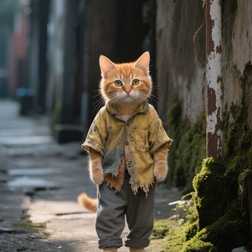 笨笨的橘猫