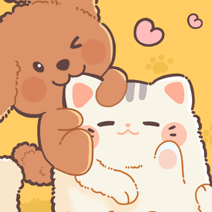 猫猫狗狗一起玩 Logo