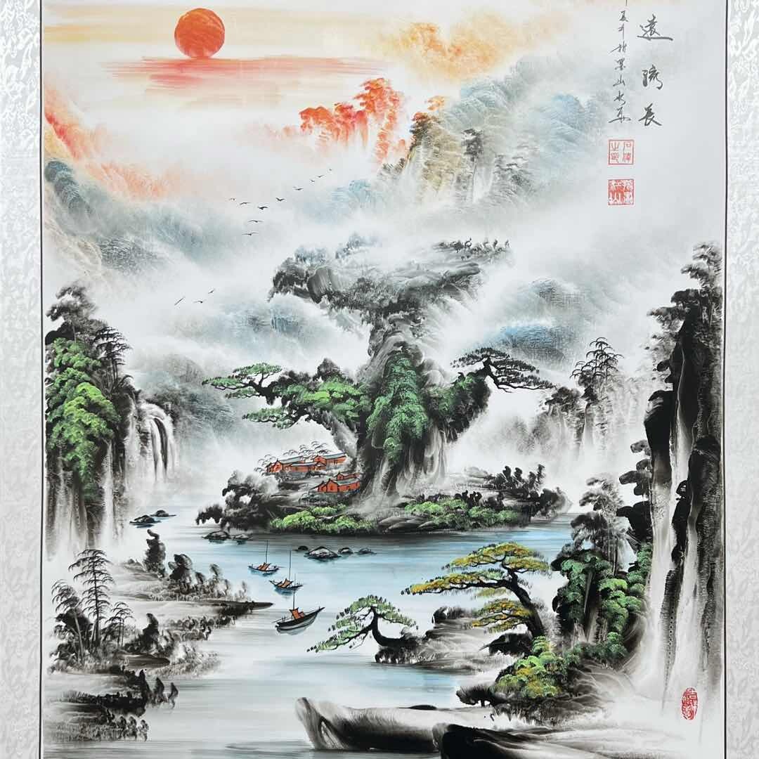 指墨山水画