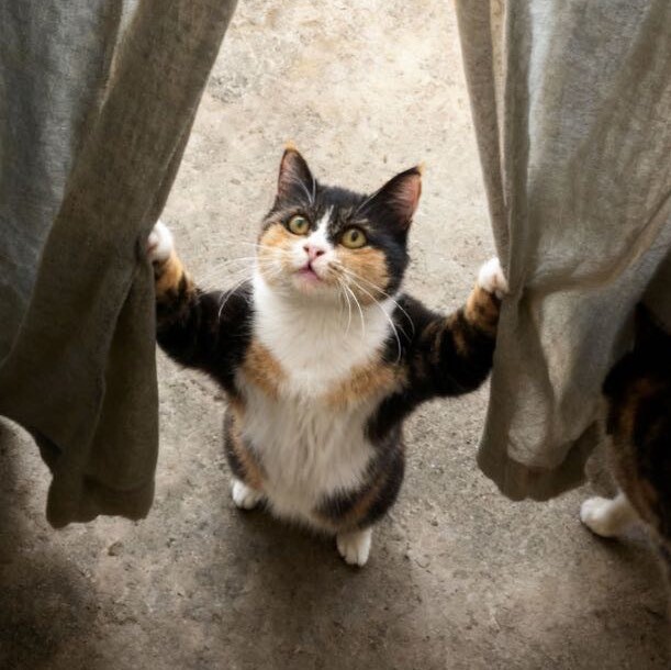 院子里的黄咪咪一家