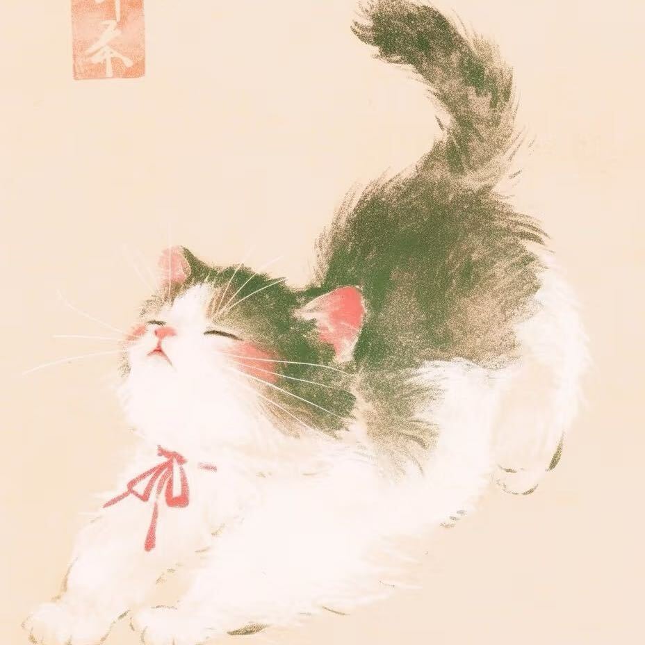 在树上晒太阳的猫