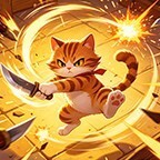 冒险猫旋转刀解压打怪