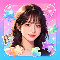 美女拼图图标