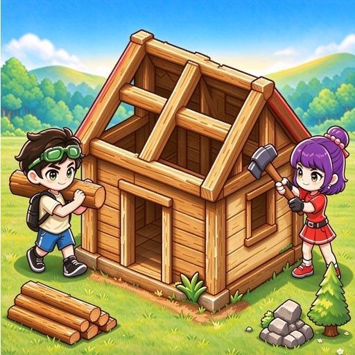 双人村庄模拟经营宣传图