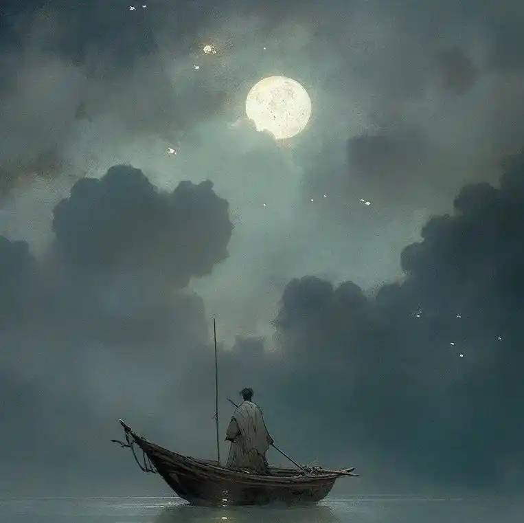 一叶扁舟清波去