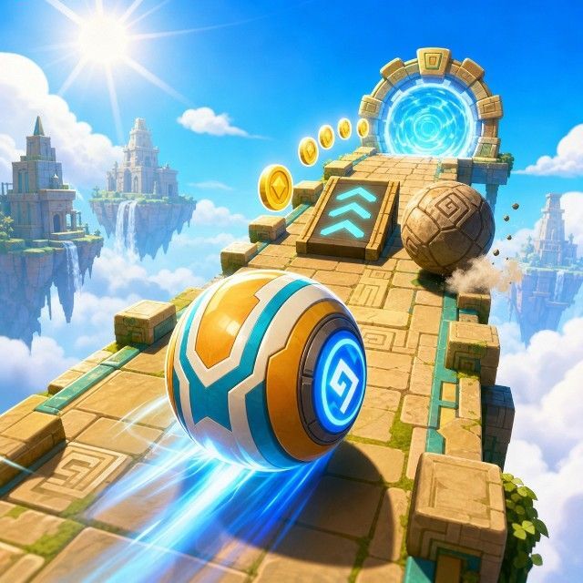 神庙天空球球酷跑