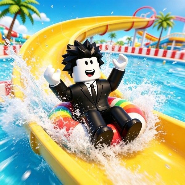 水上滑滑梯冲浪