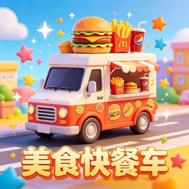美食快餐车图标