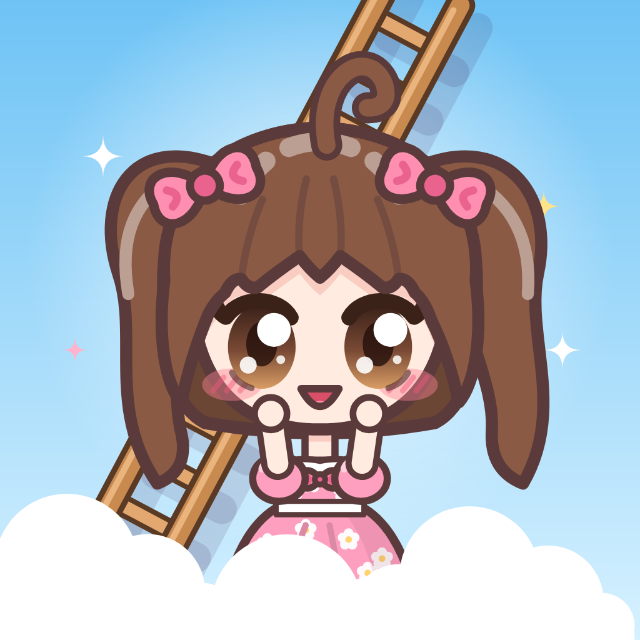 小女孩跳云梯图标