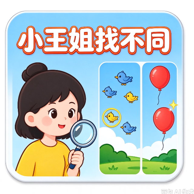 小王姐找不同宣传图
