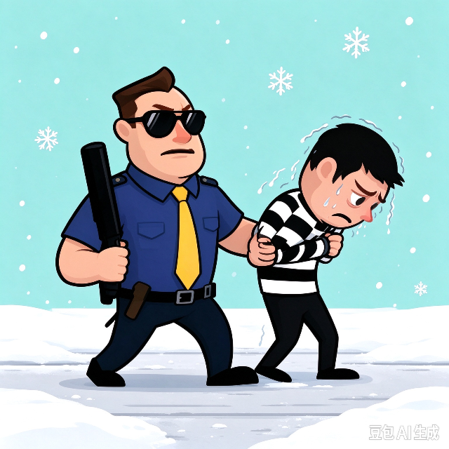 警察围堵小偷图标