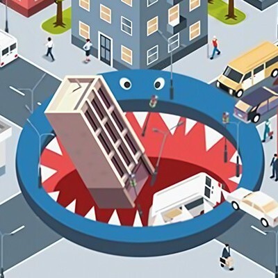 黑洞入侵吞掉城市