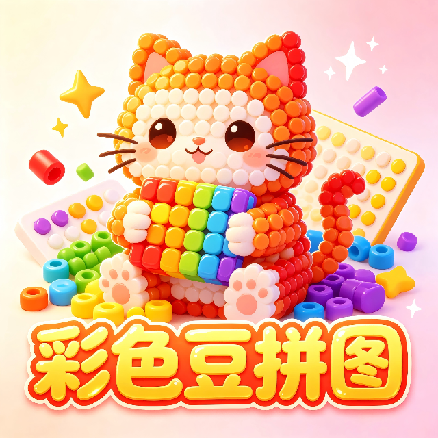 彩色豆拼图