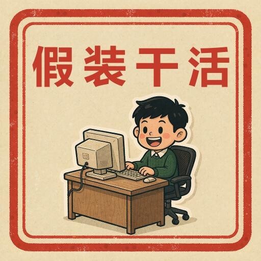 假装干活宣传图