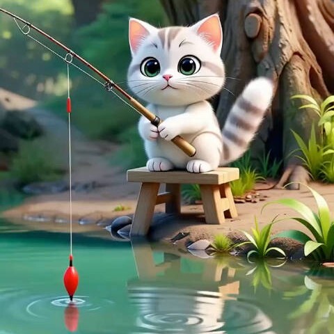 猫咪钓鱼挑战宣传图