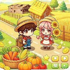 双人农场模拟偷菜宣传图