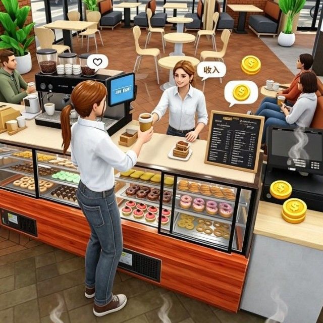 开间咖啡店图标
