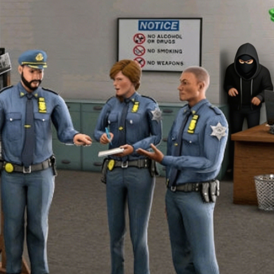 三个警察抓小偷